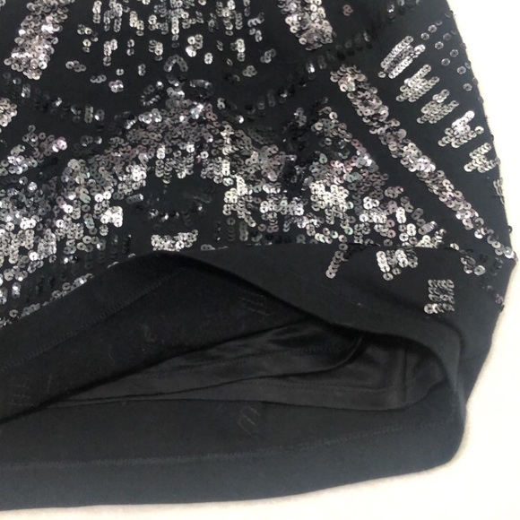 Express black sequin mini skirt Small - Picture 4 of 4